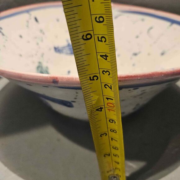 12" Glazed Pottery Bowl Fishy - Picture 4 of 6